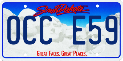 SD license plate 0CCE59