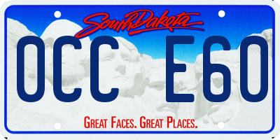 SD license plate 0CCE60
