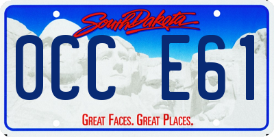 SD license plate 0CCE61