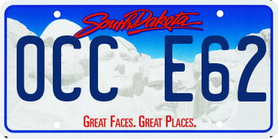 SD license plate 0CCE62