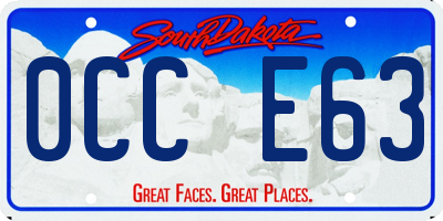 SD license plate 0CCE63