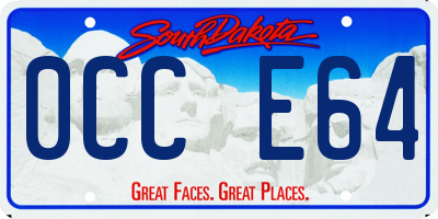 SD license plate 0CCE64