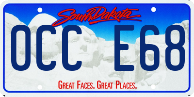 SD license plate 0CCE68