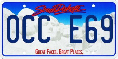 SD license plate 0CCE69