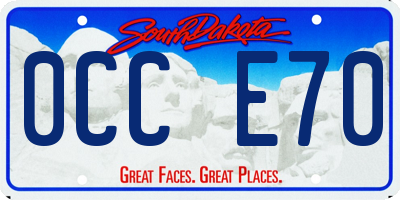 SD license plate 0CCE70