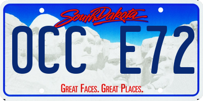 SD license plate 0CCE72