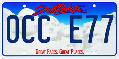 SD license plate 0CCE77