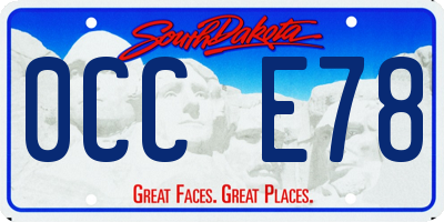 SD license plate 0CCE78