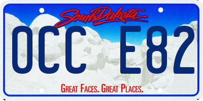 SD license plate 0CCE82