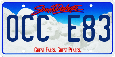 SD license plate 0CCE83