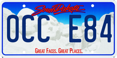 SD license plate 0CCE84