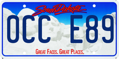 SD license plate 0CCE89