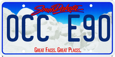 SD license plate 0CCE90