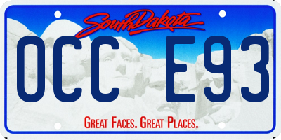 SD license plate 0CCE93
