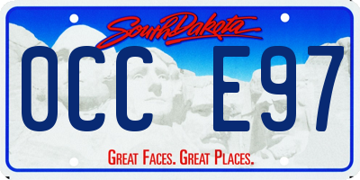 SD license plate 0CCE97