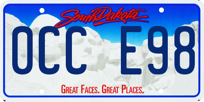 SD license plate 0CCE98