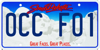 SD license plate 0CCF01