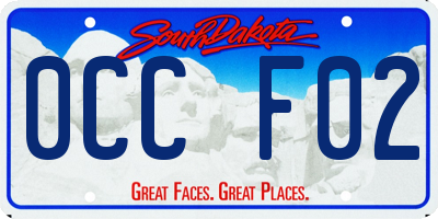 SD license plate 0CCF02