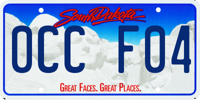 SD license plate 0CCF04