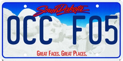 SD license plate 0CCF05