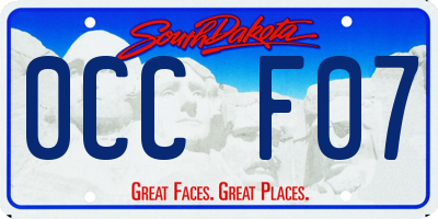 SD license plate 0CCF07