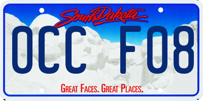 SD license plate 0CCF08