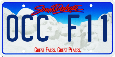 SD license plate 0CCF11