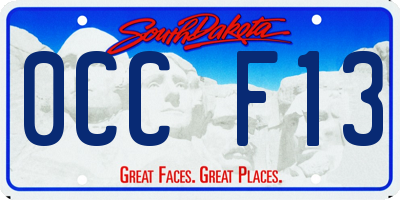 SD license plate 0CCF13
