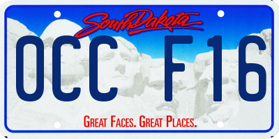 SD license plate 0CCF16
