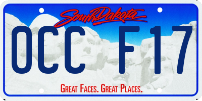 SD license plate 0CCF17