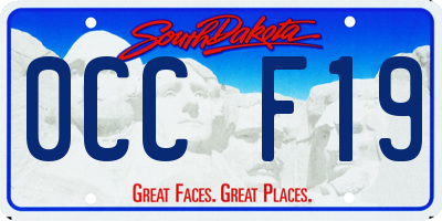 SD license plate 0CCF19