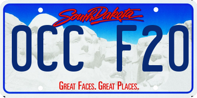 SD license plate 0CCF20