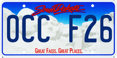 SD license plate 0CCF26
