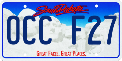 SD license plate 0CCF27