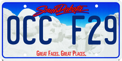 SD license plate 0CCF29