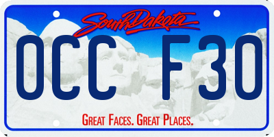 SD license plate 0CCF30