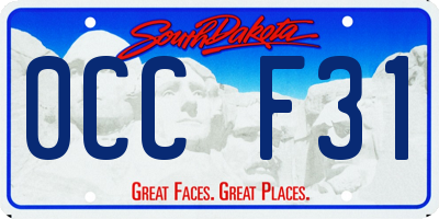 SD license plate 0CCF31