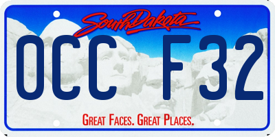SD license plate 0CCF32