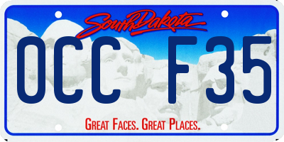 SD license plate 0CCF35