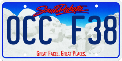 SD license plate 0CCF38