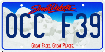 SD license plate 0CCF39