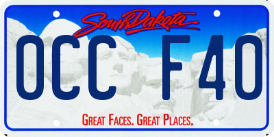 SD license plate 0CCF40