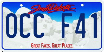 SD license plate 0CCF41
