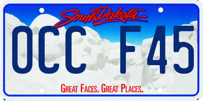 SD license plate 0CCF45