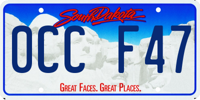 SD license plate 0CCF47