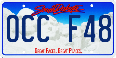 SD license plate 0CCF48