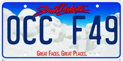 SD license plate 0CCF49