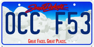 SD license plate 0CCF53
