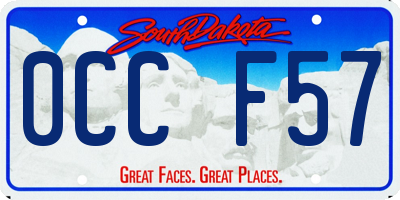 SD license plate 0CCF57