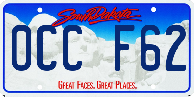 SD license plate 0CCF62